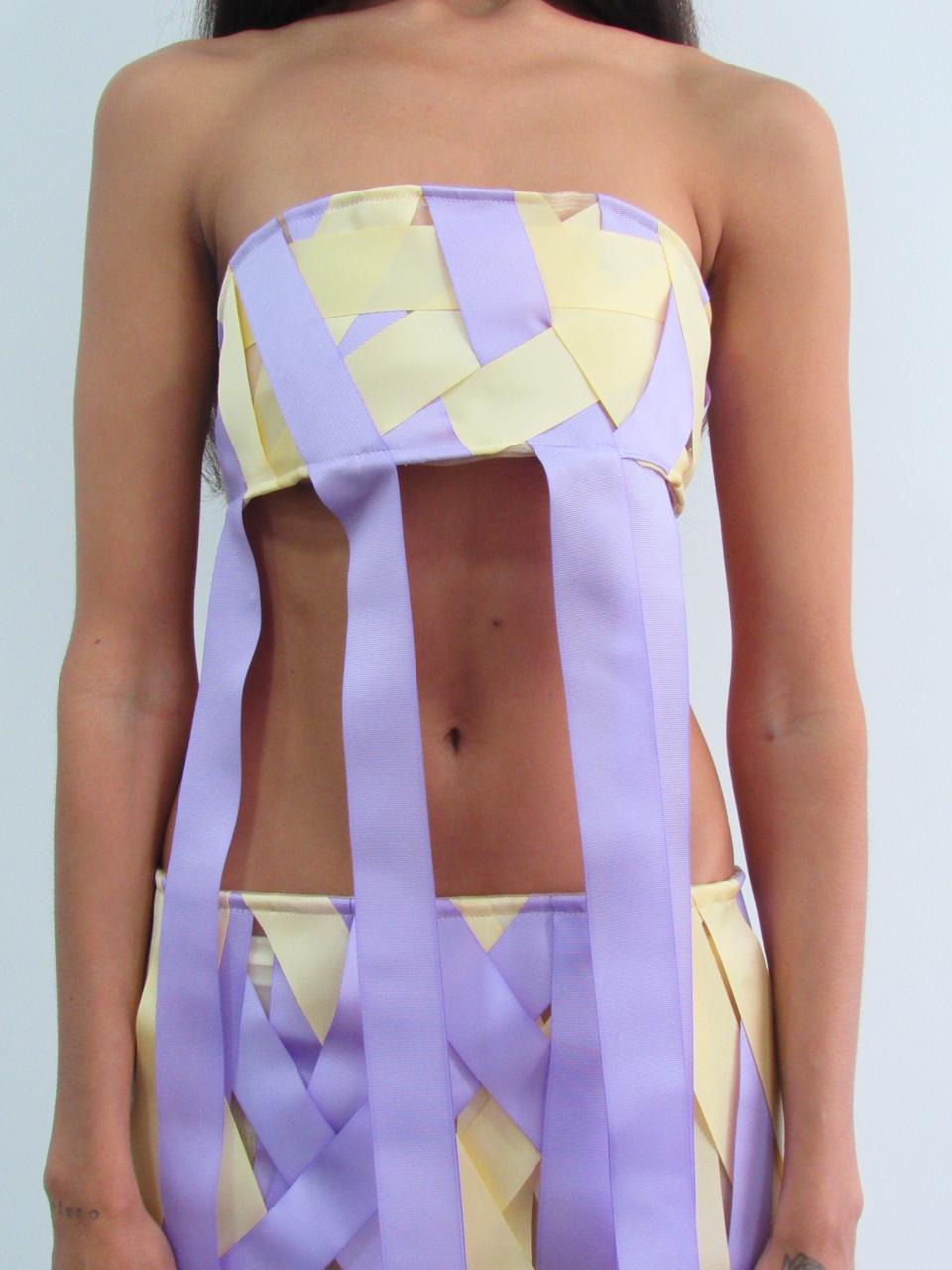 STRAPLESS RIBBON TOP
