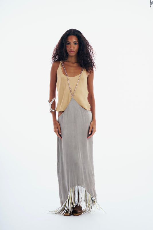 Feathers Long Skirt