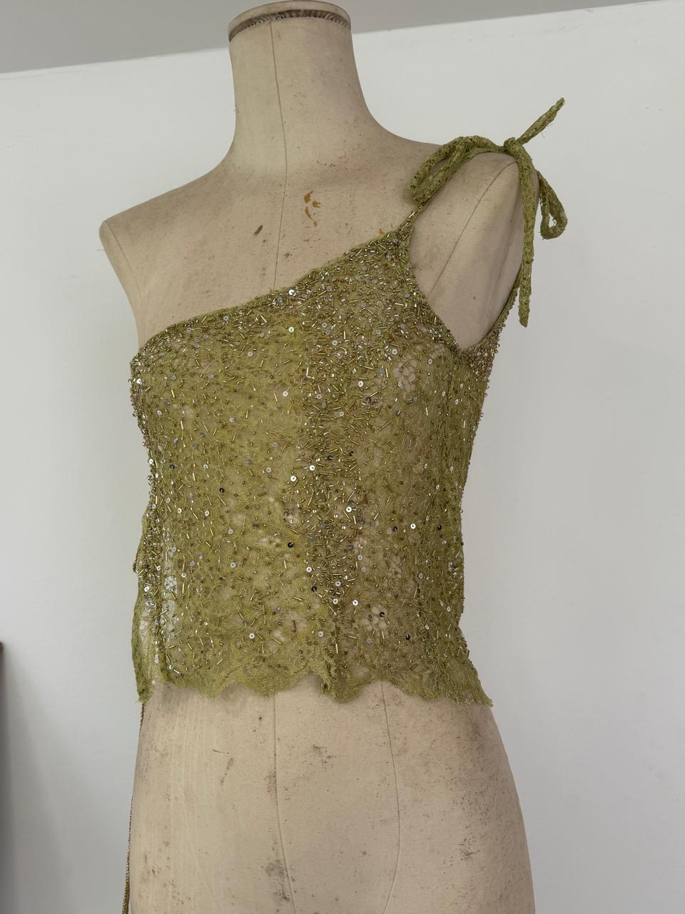 ONE SHOULDER STRING TOP