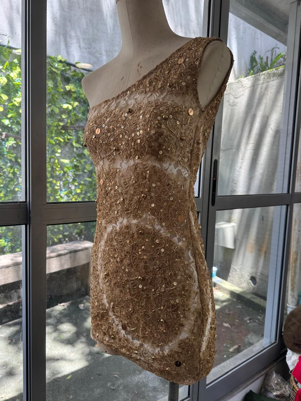 ONE SHOULDER MINI DRESS