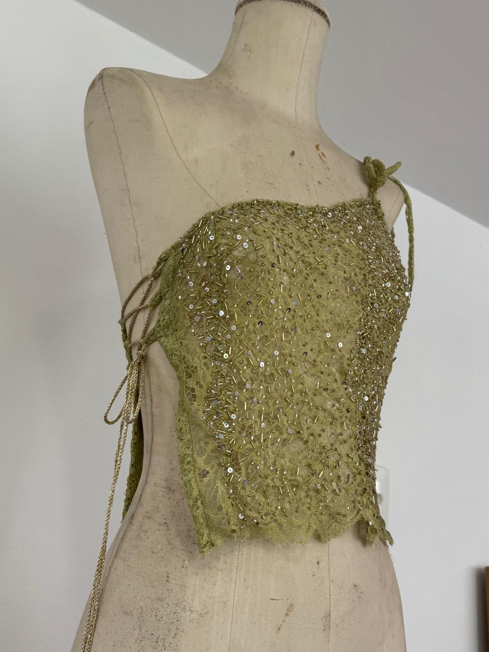 ONE SHOULDER STRING TOP